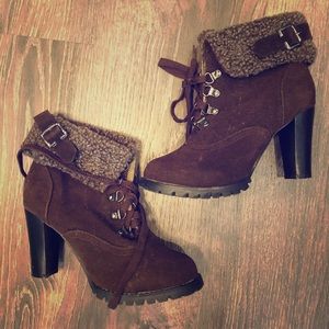 Furry Heel Booties